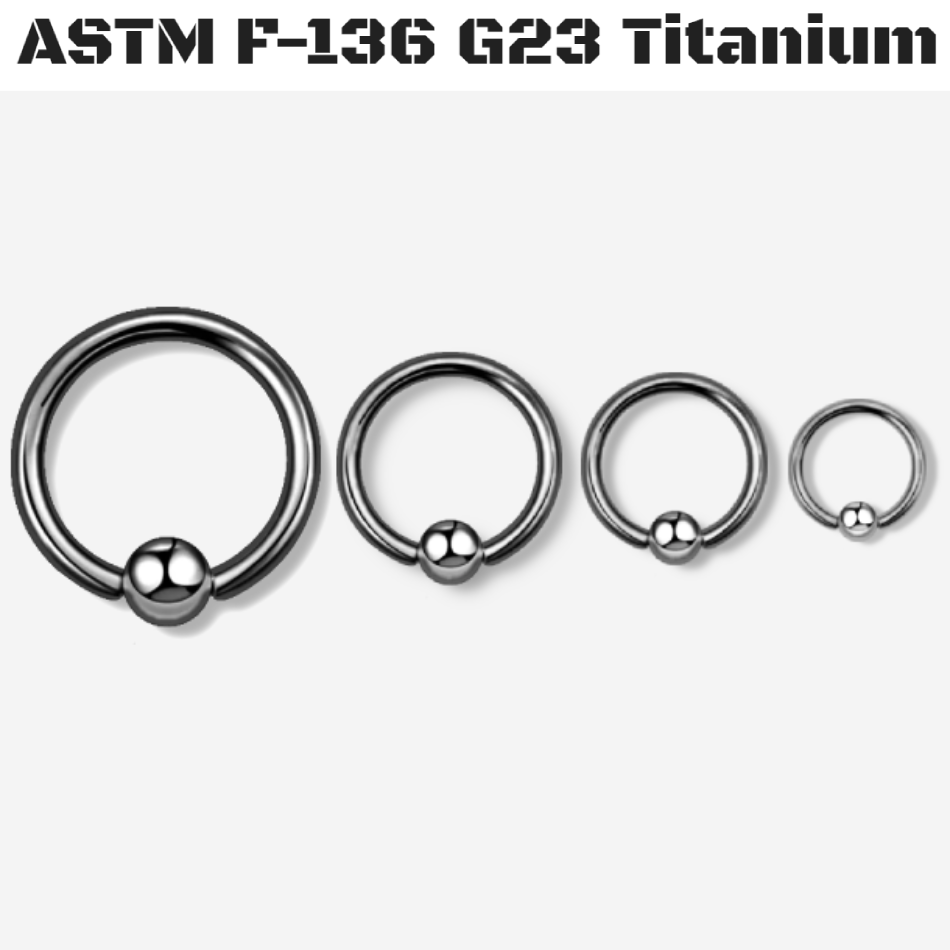 G23 Titanium Fixed Ball Ring