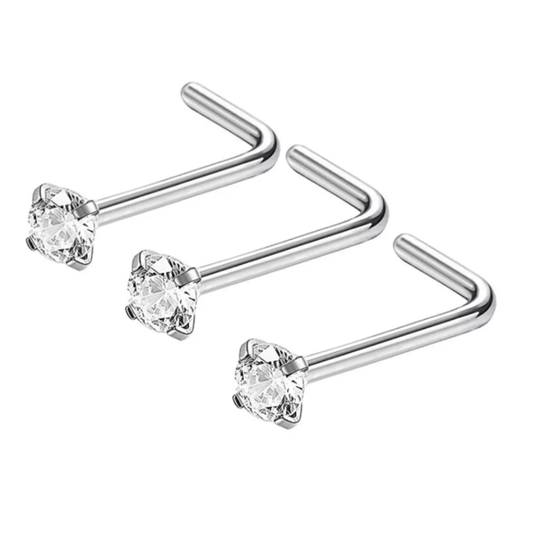 Steel L Shape Nose Stud