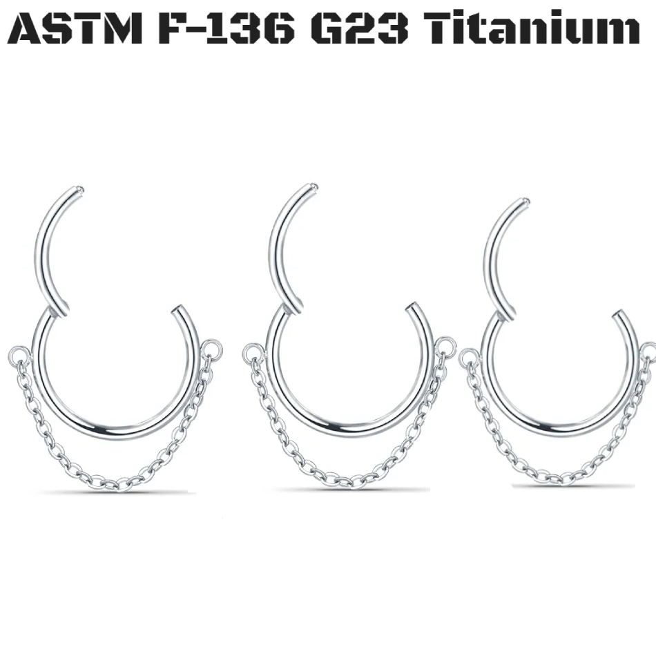 G23 Titanium Single Chain Clicker Ring