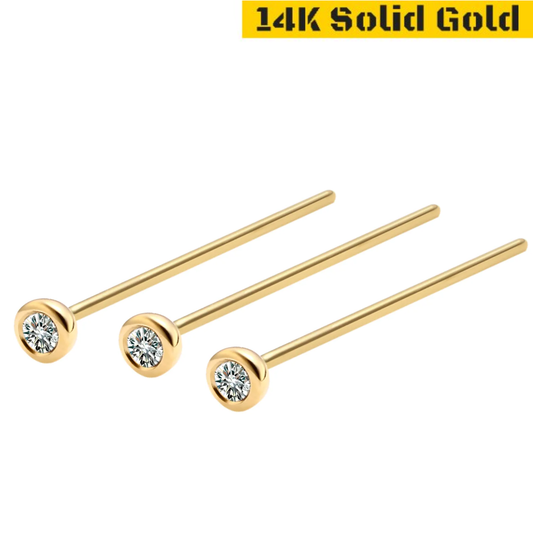 14 Karat Bendable Nose Fishtail Pin