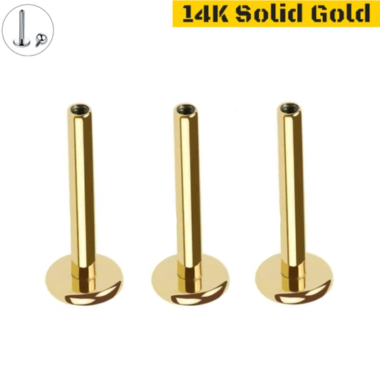 14 Karat Internal Thread Labret Base