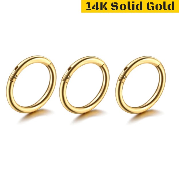 14 Karat Hinged Clicker Ring