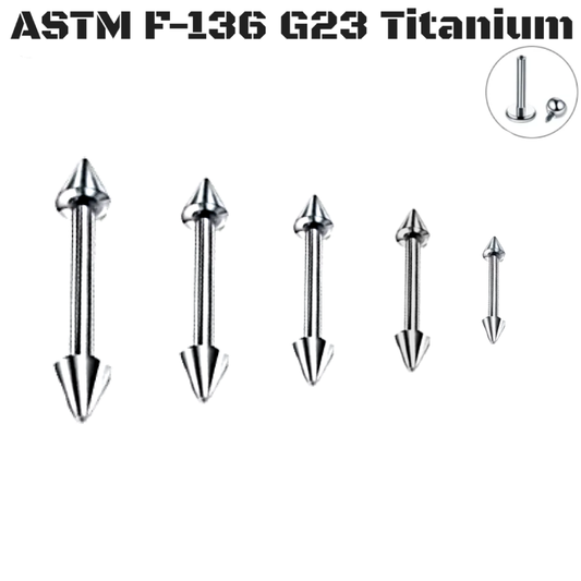 G23 Internal Titanium Spike Barbell