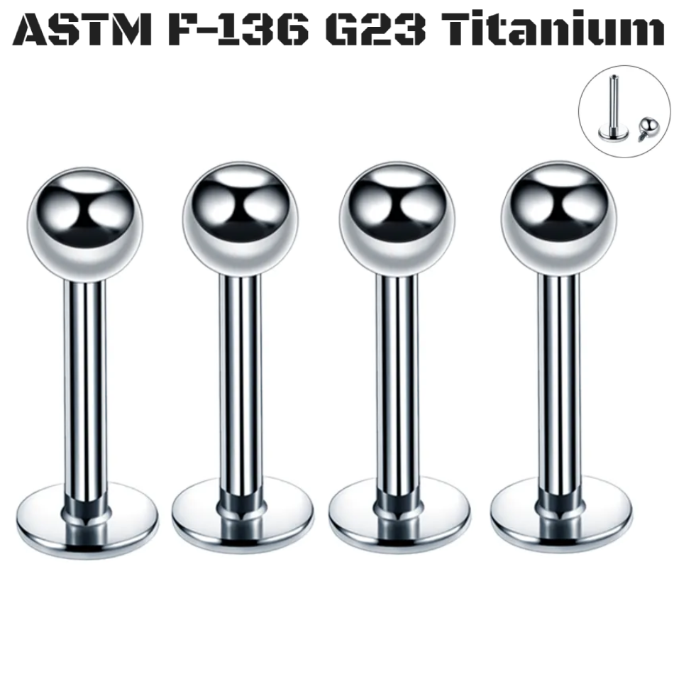 G23 Titanium Ball Internal Thread Tragus Labret