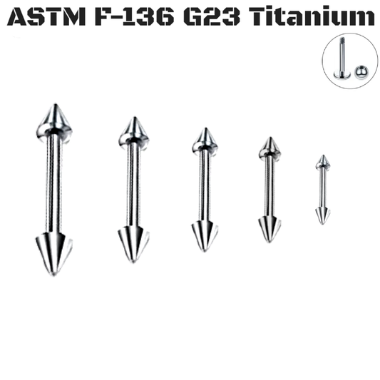 G23 External Titanium Spike Barbell