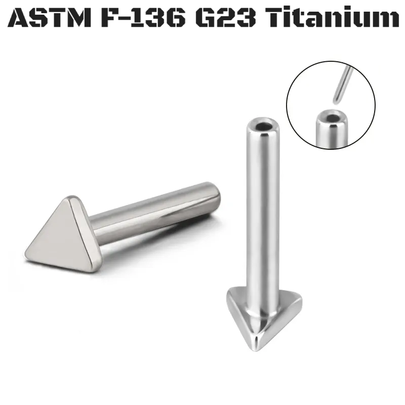 G23 Titanium Triangle Pushpin Labret