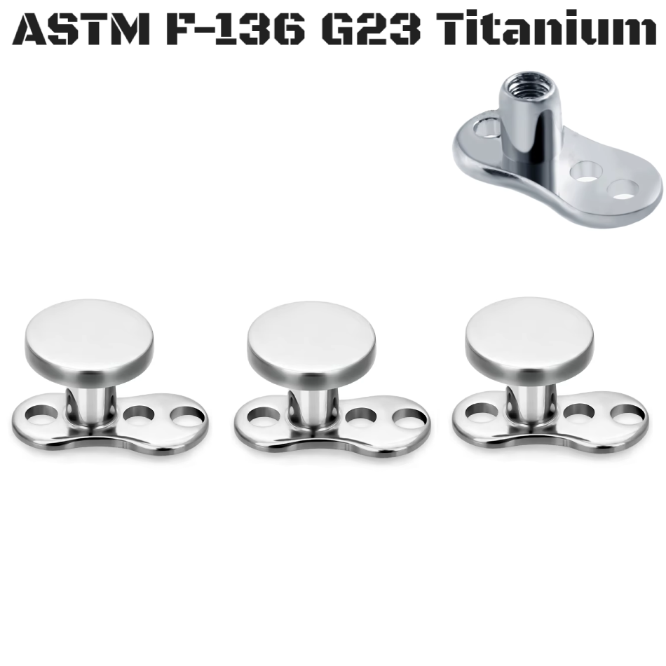 G23 Titanium Internal Micro Dermal Anchor Disk Top