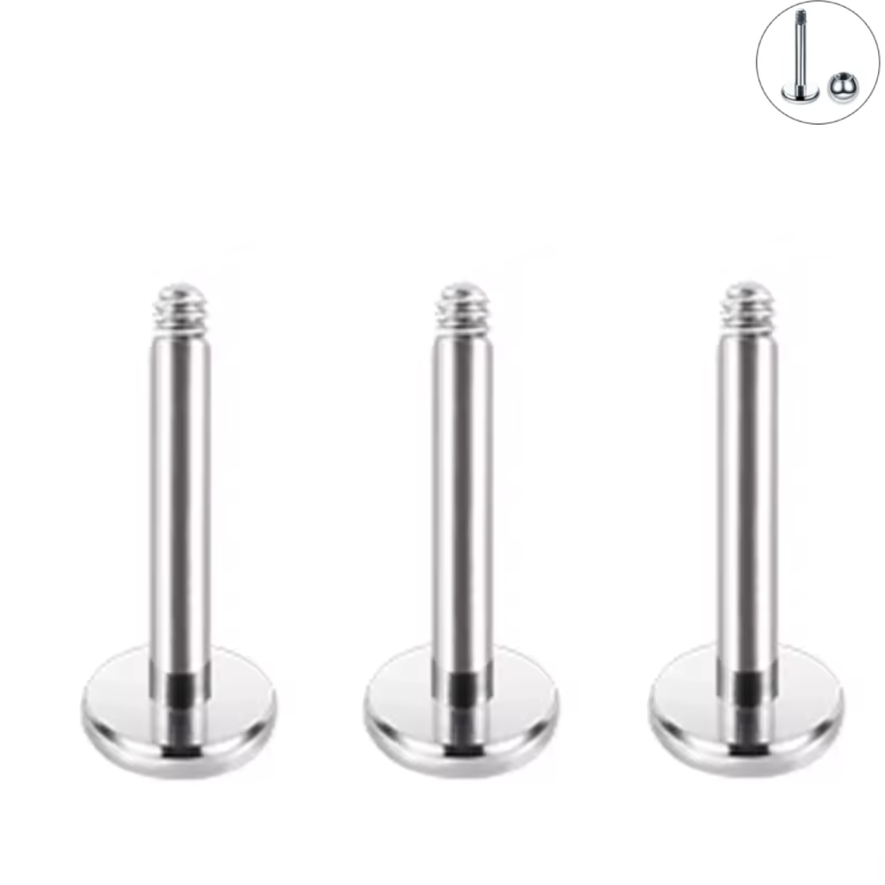 Steel External Thread Labret Base