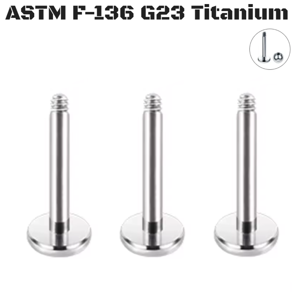 G23 Titanium External Thread Labret Base