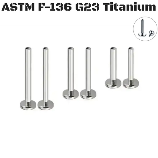 G23 Titanium Internal Thread Labret Base