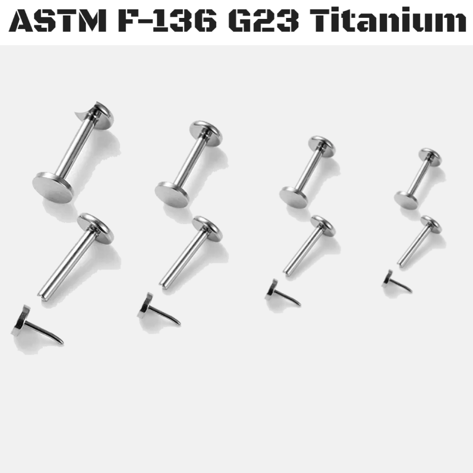 G23 Titanium Threadless Push pin Labret